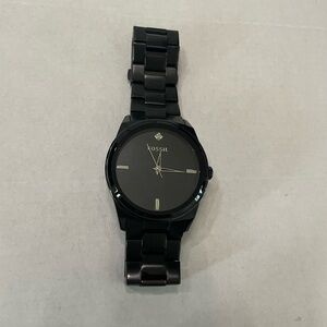 Fossil FS4482 Black Dial Black Ion Plated Stainless Steel Men's Watch